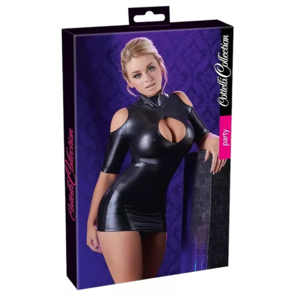 Cottelli - jurkje met open schouders - zwart - XL