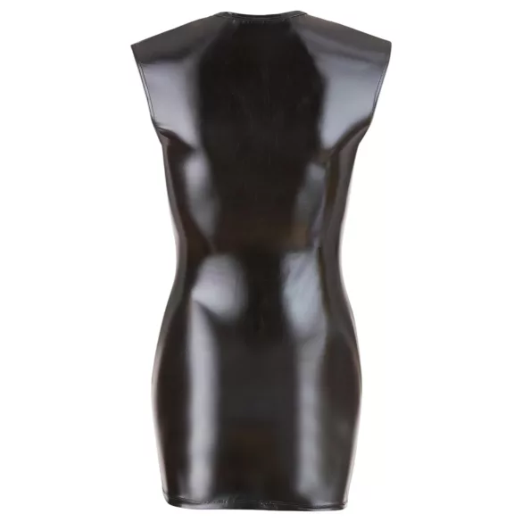 Cottelli - mouwloze glanzende partyjurk - zwart - M