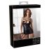 Abierta Fina - satijnen glanzende jurk met bustier (zwart) - 85B/L