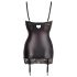 Abierta Fina - satijnen glanzende jurk met bustier (zwart) - 85B/L