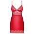 Obsessive Lovica - kanten nachtjurk en string (rood) - L/XL