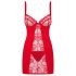 Obsessive Heartina - babydoll en string - rood