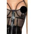 Noir - lakleren jurkje met netstof inzet - zwart - L