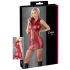 Cottelli Party - glanzende, mouwloze minijurk met rits (rood) - XL