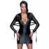Cottelli Bondage - Jurk met glanseffect - Inclusief boeien - Zwart