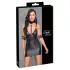 Cottelli Bondage - halter nek mini jurk - glanzend - zwart - XL