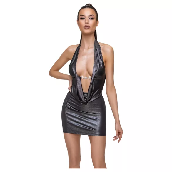 Cottelli Party - halterjurk - zilverkleurig - L