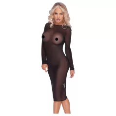   Cottelli Party - transparante jurk - met ritssluiting - zwart