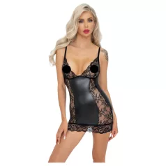 Noir - mini-jurk met doorschijnende zijkanten (zwart)