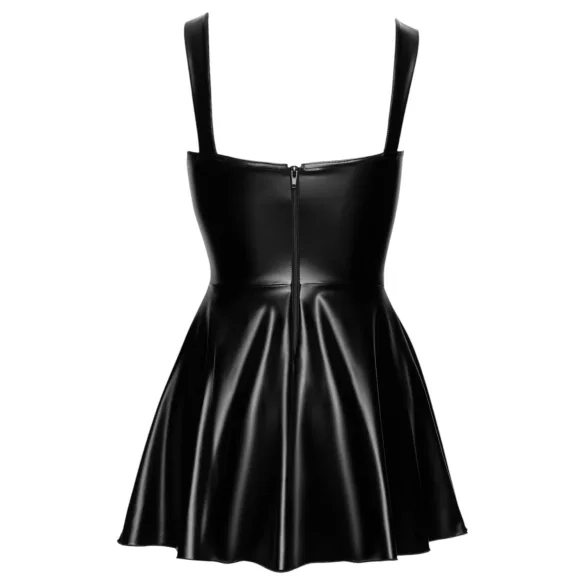 Noir - Mini-jurk met vetersluiting vooraan (zwart)