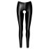 Noir - open, glanzende leggings (zwart)