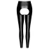Noir - open, glanzende leggings (zwart) - M