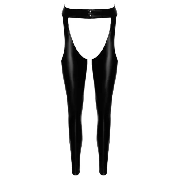 Noir - glanzende openkousen - chaps stijl - zwart - L