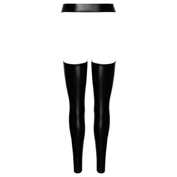 Noir - glanzende openkousen - chaps stijl - zwart - L