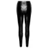 Noir - lange wetlook broek - zwart - M