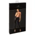 Noir - lange wetlook broek - zwart - L