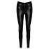 Noir - lange wetlook broek - zwart - L