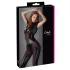 Cottelli - catsuit met korte mouwen - glanzend zwart - S
