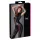 Cottelli - glanzende korte mouwen catsuit (zwart) - L