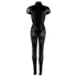 Cottelli - glanzende korte mouwen catsuit (zwart) - L