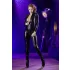 Cottelli - jumpsuit dames - lange mouw - glanzend zwart - L