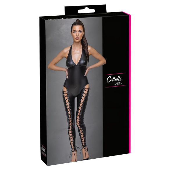 Cottelli Party - Halter Catsuit (zwart) - L