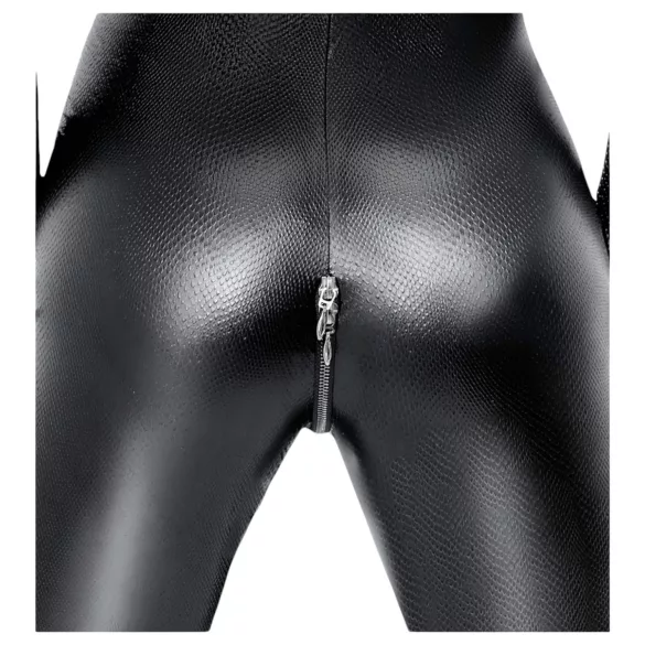 Noir - catsuit voor dames - slangendessin - zwart - M