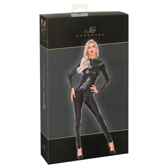 Noir - Lange jumpsuit met slangenprint (zwart) - L