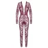 Noir Kink Royal - bodystocking - transparant - rood - L
