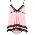 Cottelli - babydoll - kanten ruches - zwart - M