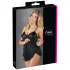 Cottelli - babydoll lingerie - transparant met ruches - zwart - L