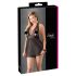 Cottelli Plus Size - luchtige kanten babydoll (zwart) - 2XL