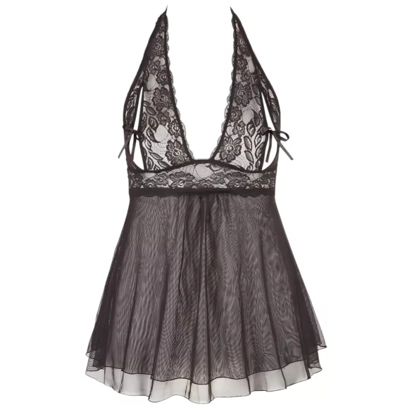 Cottelli Plus Size - babydoll jurk - kanten - zwart - 4XL