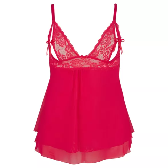 Cottelli Plus Size - babydoll - kant - rood