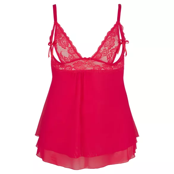 Cottelli Plus Size - babydoll - kant - rood - 2XL