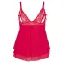 Cottelli Plus Size - babydoll - kant - rood - 3XL