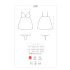 Obsessive Luvae - Bloemige, strassjurk & string (zwart) - L/XL