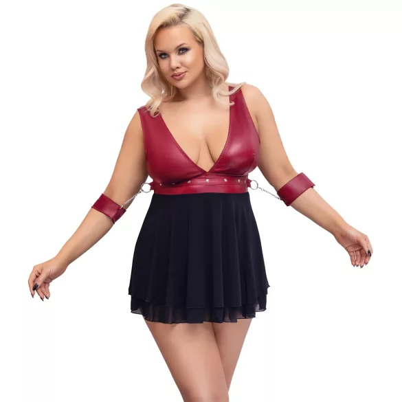 Cottelli Bondage Plus Size - babydoll (rood)
