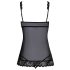 Kissable - Open babydoll (zwart) - L/XL