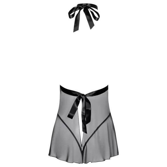 Kissable - babydoll met halsband - kant - zwart