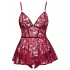Cottelli Curves - kanten minijurk set - rood