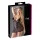 Cottelli Plus Size - transparant nachthemd met kant - zwart - 2XL