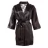 Cottelli - satijnen kimono met kant - kort - zwart - L/XL