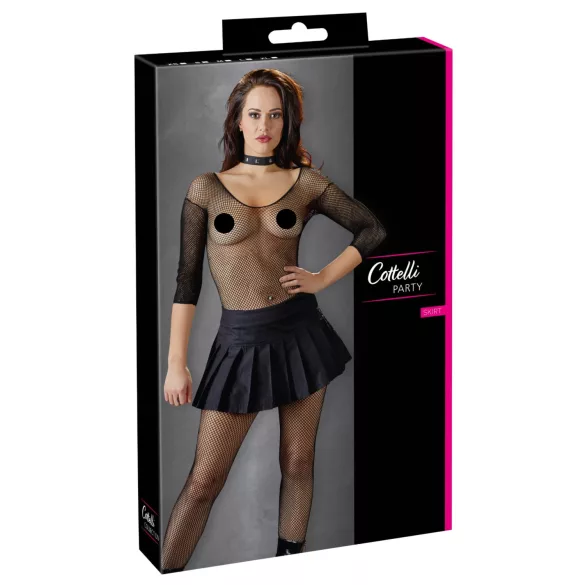 Cottelli - plissé minirok - zwart - L