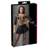 Cottelli - plissé minirok - zwart - XL