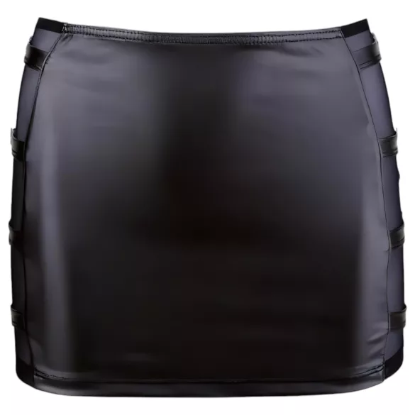 Cottelli - minirok met gesp - glanzend - zwart - M