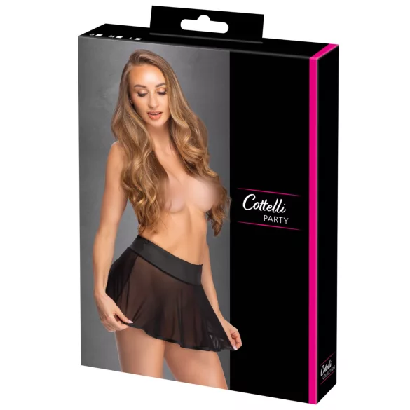 Cottelli Party - plooien minirok - zwart - M