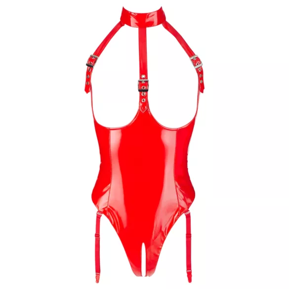 Black Level - open body met halternek - rood - S