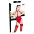 Black Level - open halsbandbody (rood) - XXL