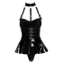 Black Level - body met halsband - zwart - M